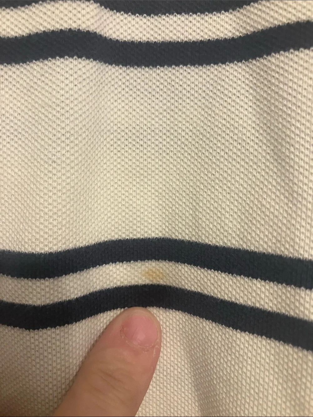 vintage Polo Ralph Lauren white+ blue horizontal stripes and horse logo Large
